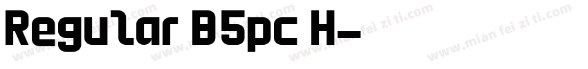 Regular B5pc H字体转换